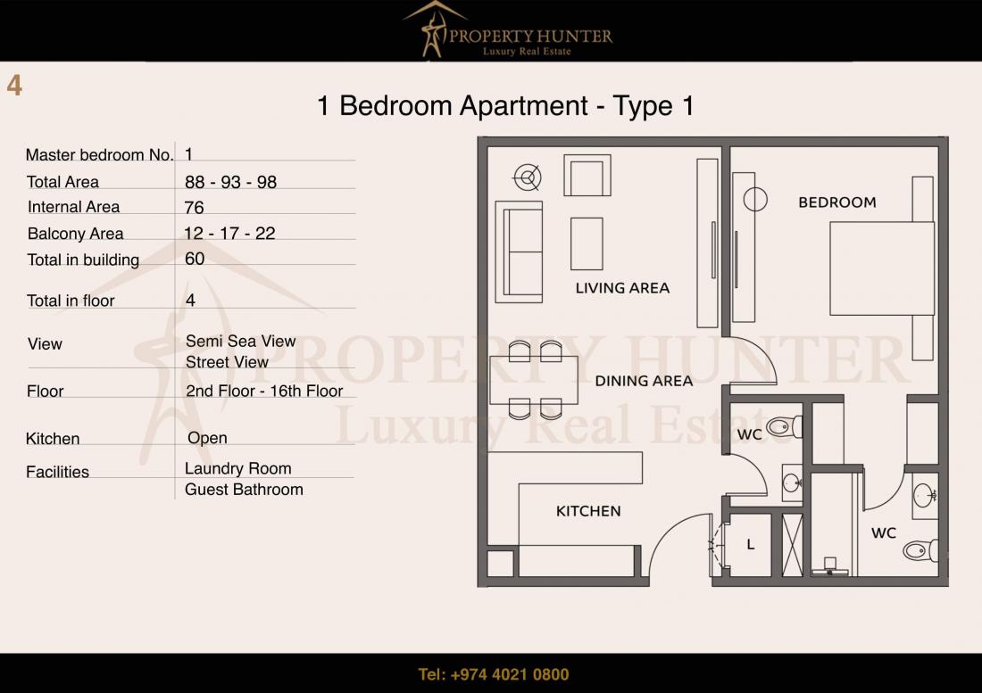 In Lusail Marina 1Bedroom Apartment By Installment