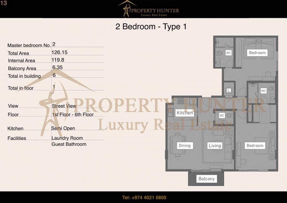 2 Bedroom Apartment in Lusail For Sale with Instalment 