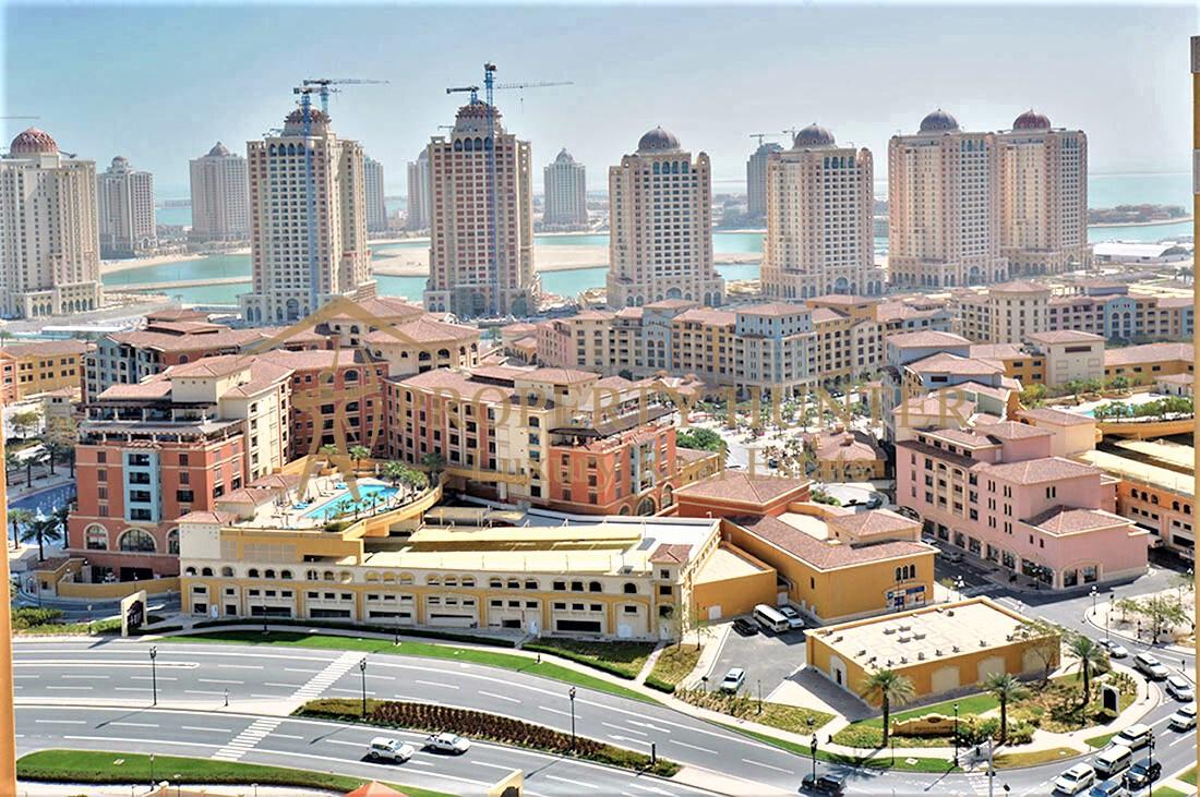 شقة 2 غرف للبيع في اللؤلؤة قطر | اطلالة المارينا والبحر
