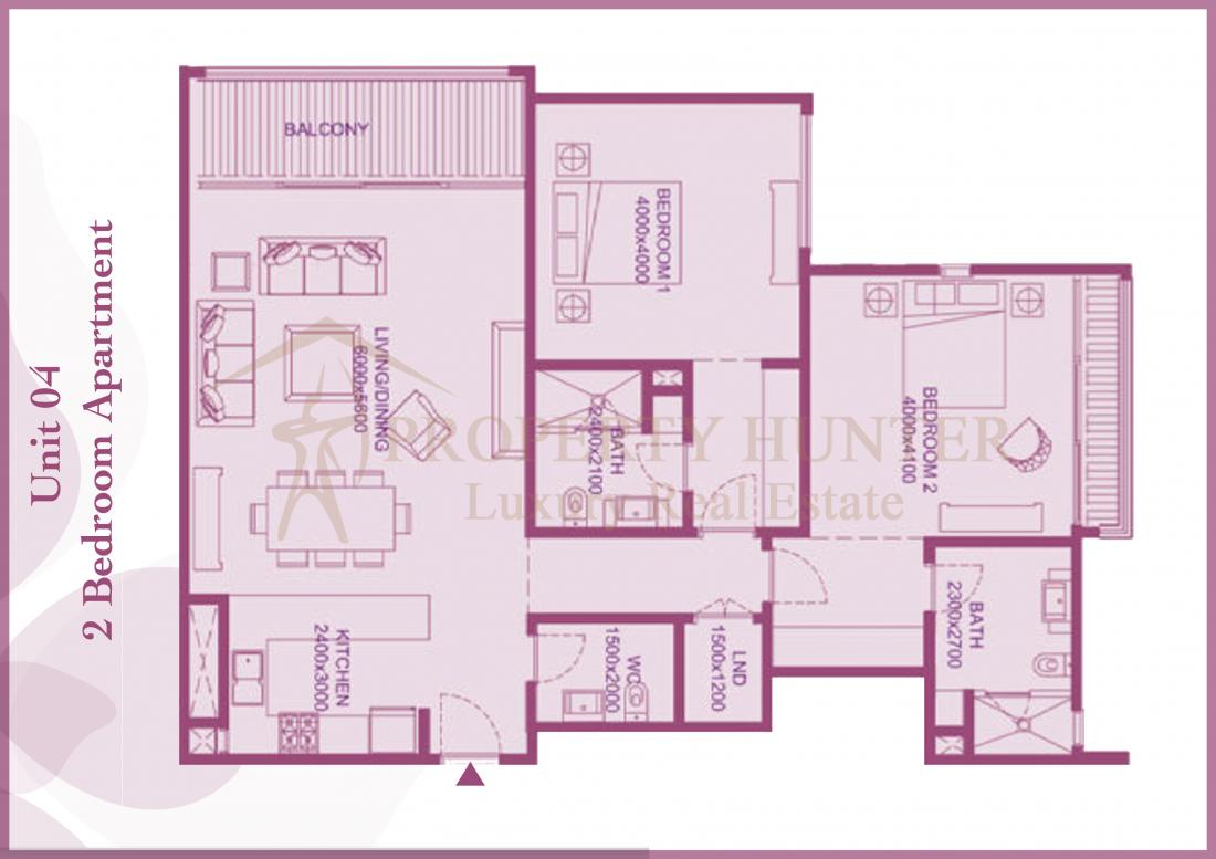شقة 2 غرف للبيع في قطراللوسيل بالتقسيط  | شقق للبيع في قطر 