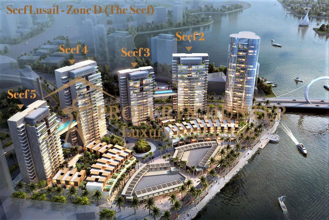 آپارتمان با دید دریا برای فروش در Lusail | املاک قطر