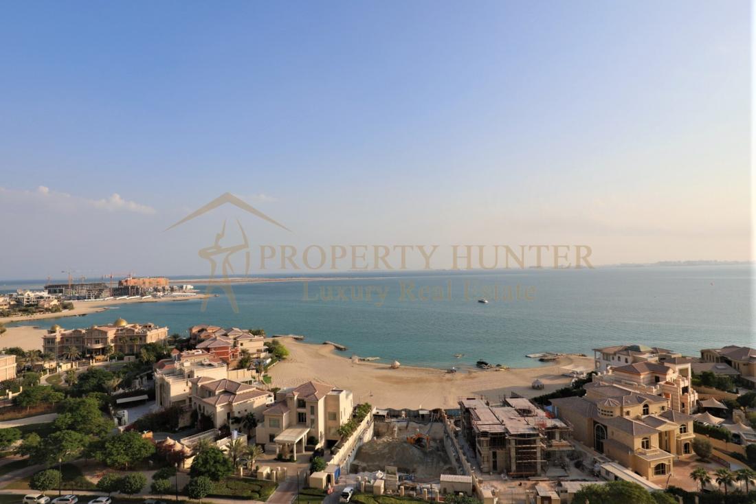 املاک برای فروش در قطر| آپارتمان با منظره دریا و مارینا