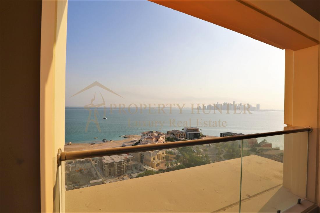 املاک برای فروش در قطر| آپارتمان با منظره دریا و مارینا