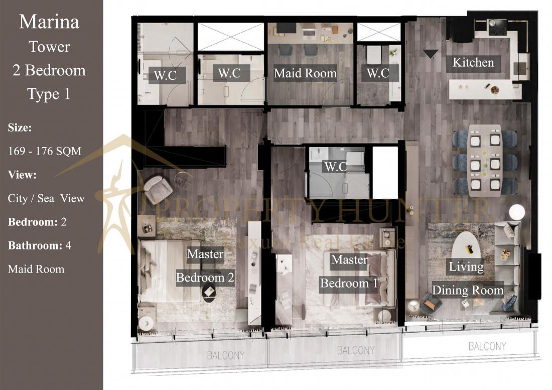 Luxury 2Bedroom in Waterfront Tower | Pay Over 5 Years